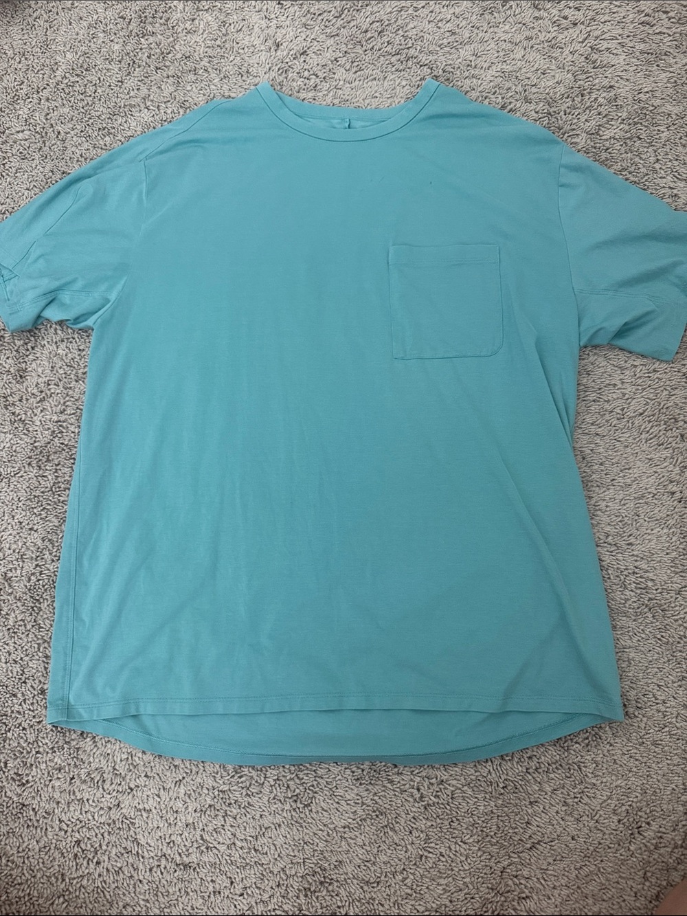Men's Lululemon Pocket Crew Neck T-Shirt - Aqua Blue